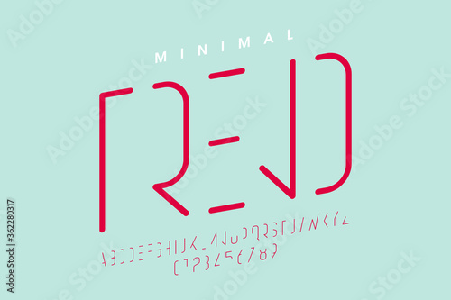 Minimal style font, thin li...