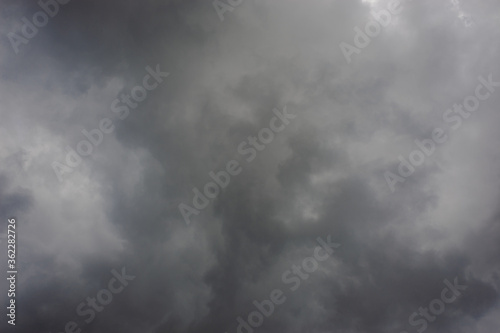 Gray-black rain clouds in the rainy season