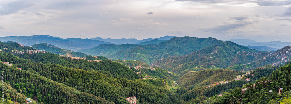 Panoramic view at Shimla, Himachal Pradesh, India.