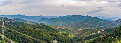 Fototapeta Naklejka Na Ścianę i Meble -  Panoramic view at Shimla, Himachal Pradesh, India.