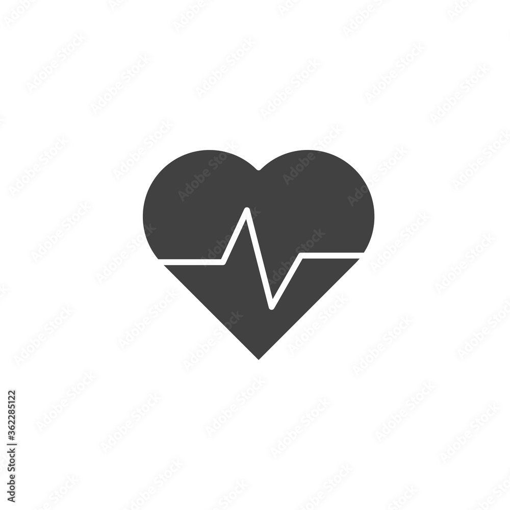 Heartbeat icon. Cardiogram symbol modern, simple, vector, icon for website design, mobile app, ui. Vector Illustration