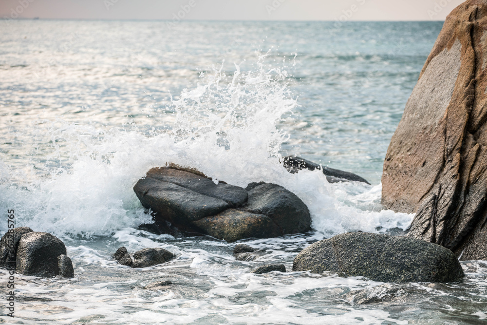 Obraz premium Sea wave bubble Rocking seascape