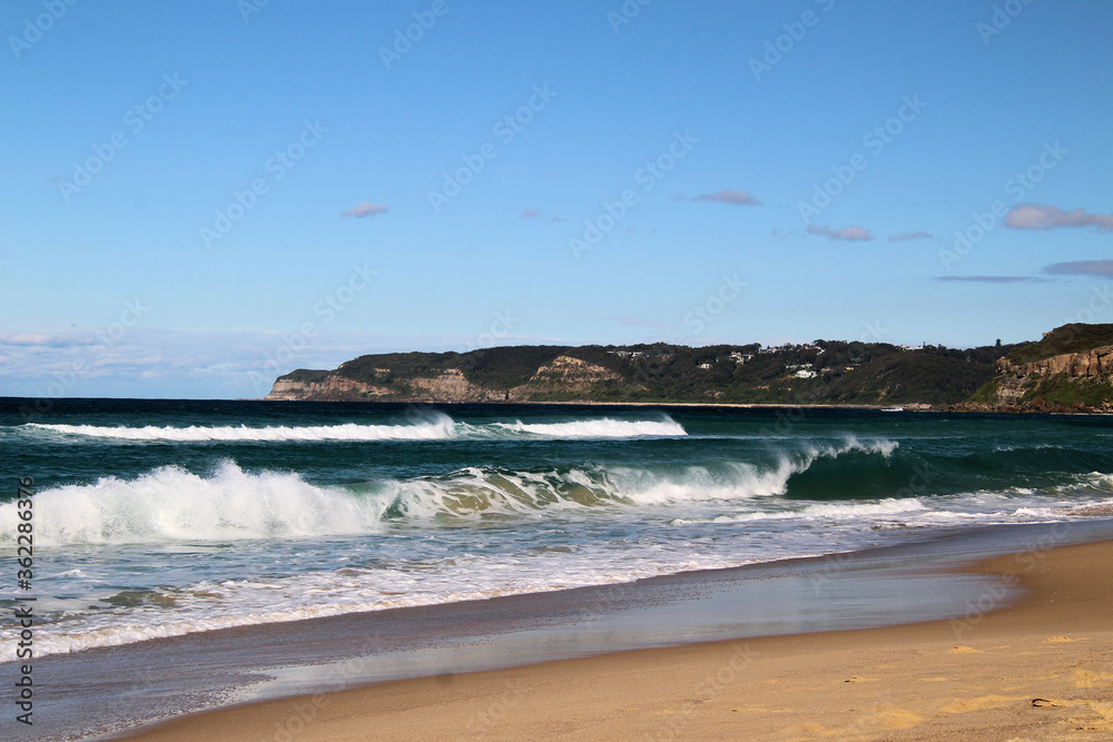 Burwood Beach with Australian Bush Growing Down to the Sand