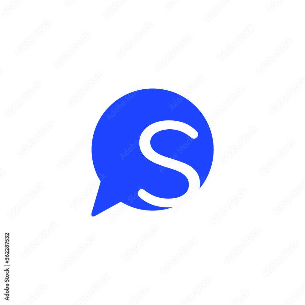 S Letter with Chat Logo Company S Letter with Chat Logo Company