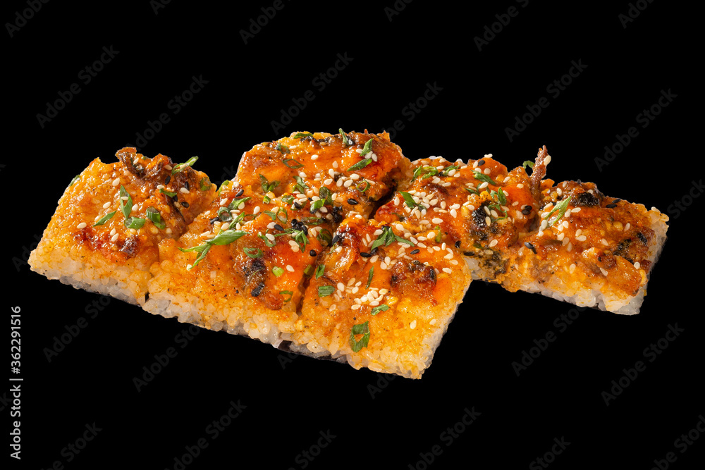 Baked flat mussel roll Baked flat mussel roll