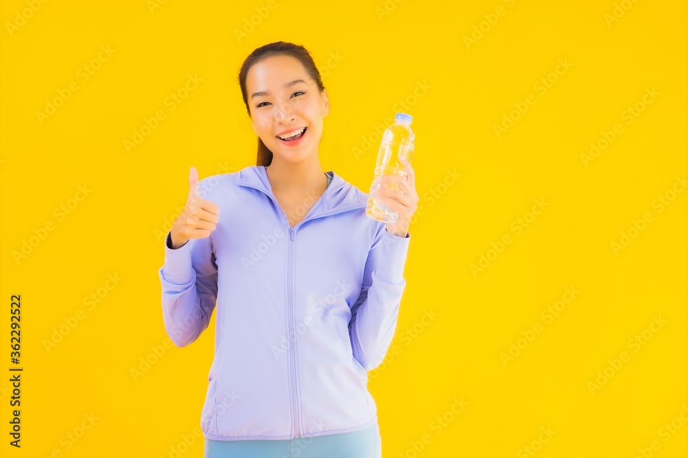Portrait beautiful young asian sport woman ready for exercise Portrait beautiful young asian sport woman ready for exercise