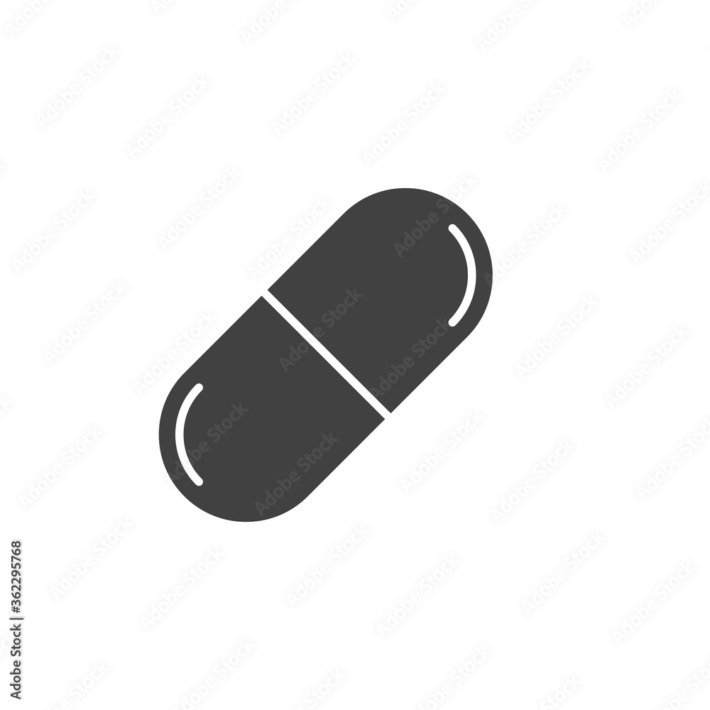 Capsule icon. Medicine symbol modern, simple, vector, icon for website design, mobile app, ui. Vector Illustration Capsule icon. Medicine symbol modern, simple, vector, icon for website design, mobile app, ui. Vector Illustration