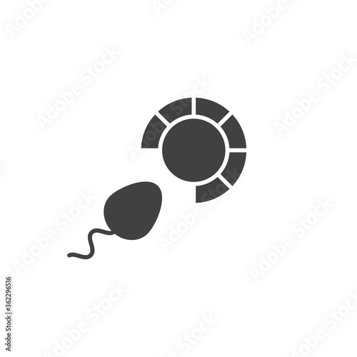 Sperm inside after ovulation icon. Fertilization symbol modern, simple, vector, icon for website design, mobile app, ui. Vector Illustration