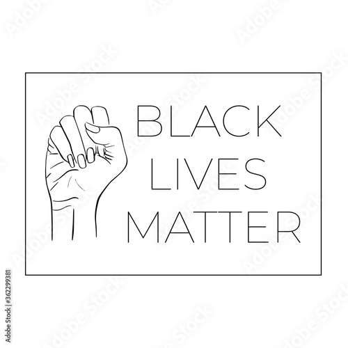 Black lives matter. African American arm gesture