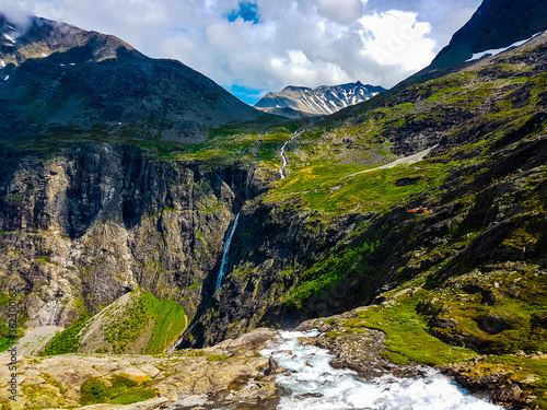 View from the Trollstigen in Norway 