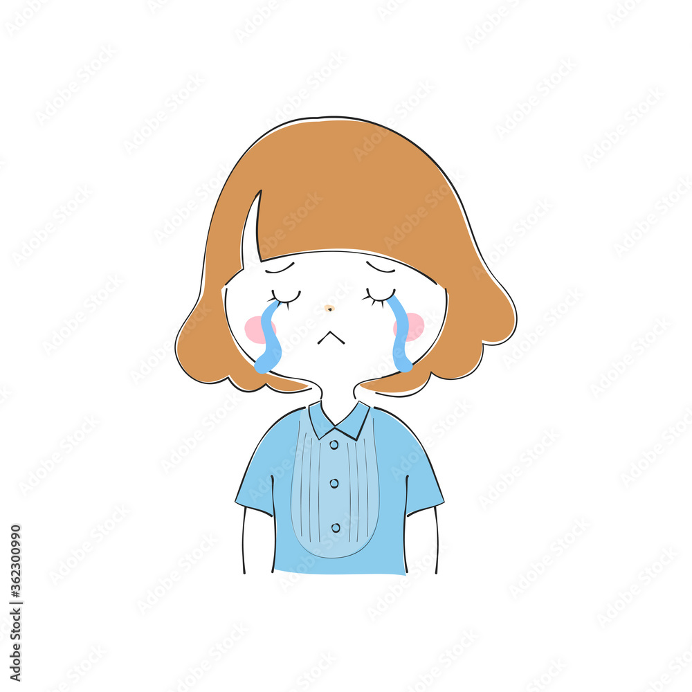 若い女性の表情バリエーション
