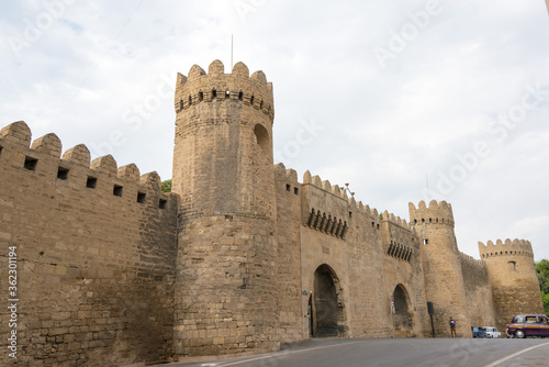 Old city (Icheri Sheher). a famous World Heritage site in Baku, Azerbaijan.