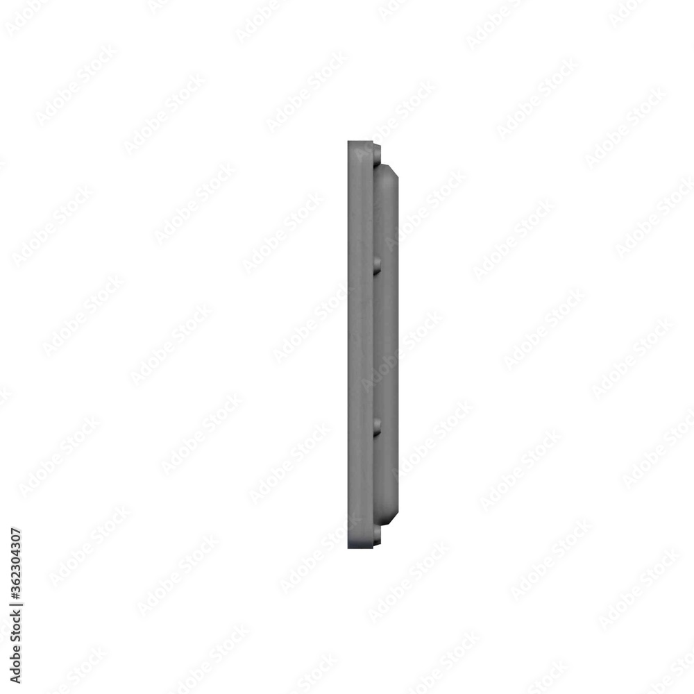 3D rendering of a switchboard and control block 3D rendering of a switchboard and control block