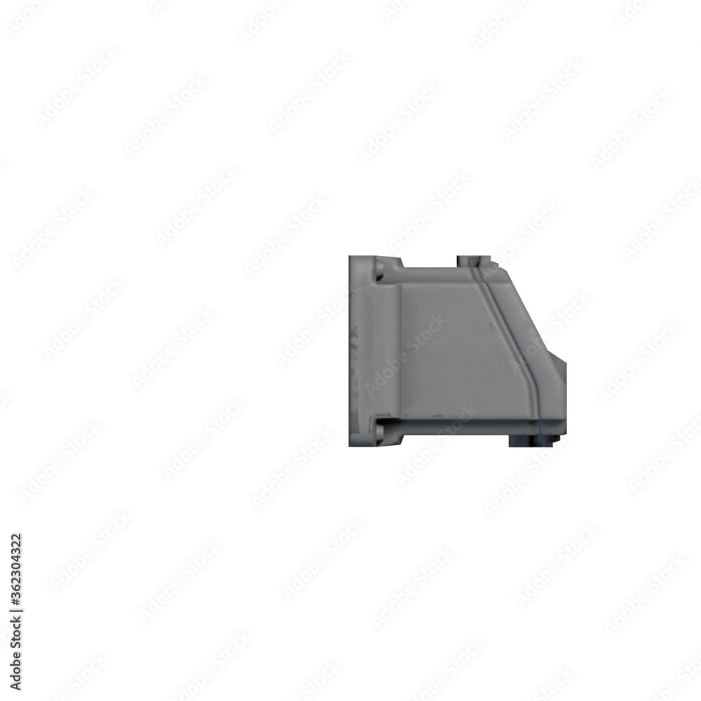3D rendering of a switchboard and control block 3D rendering of a switchboard and control block