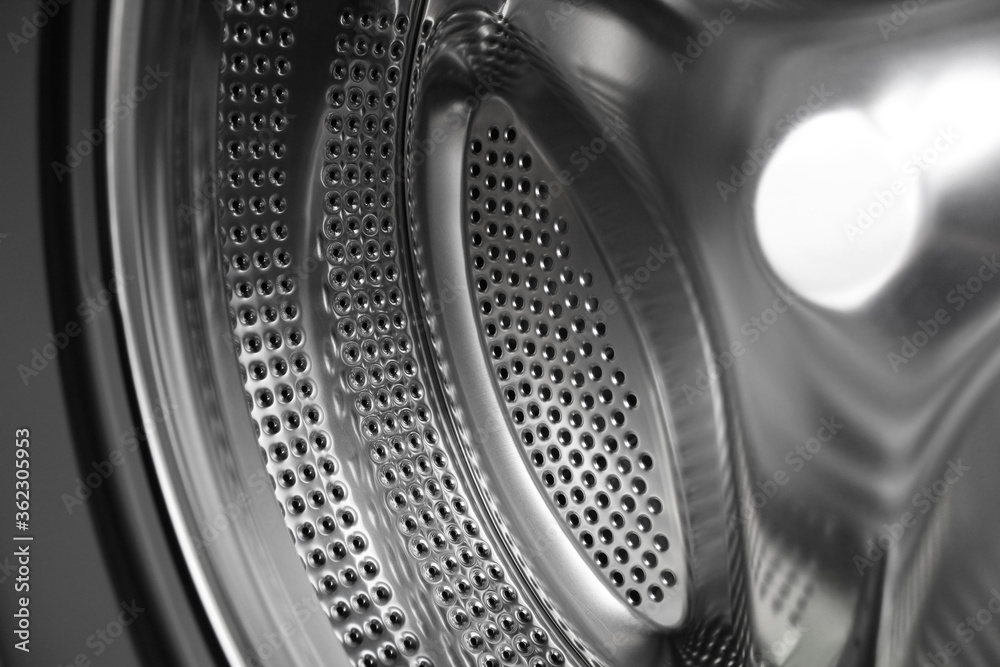 Inside of the washing machine drum . Inside of the washing machine drum .