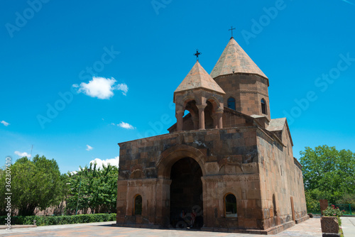 Shoghakat Church in Echmiatsin, Armenia. It is part of the World Heritage Site - The Cathedral and Churches of Echmiatsin and the Archaeological Site of Zvartnots. photo