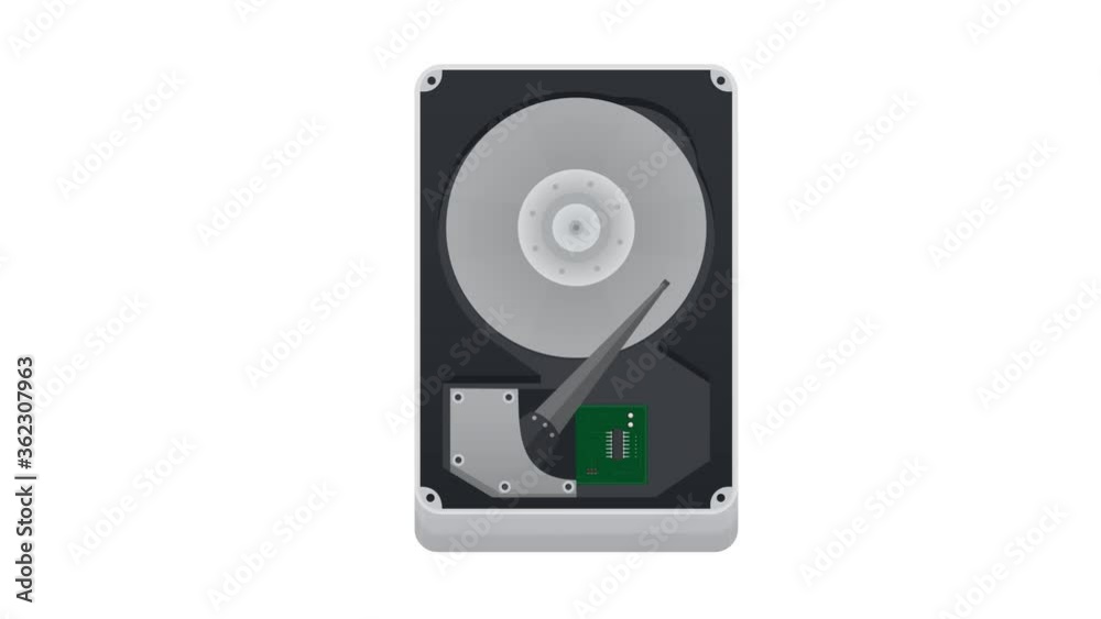 Hard disk animation. Computer storage memory, the alpha channel is enabled. HD, cartoon Hard disk animation. Computer storage memory, the alpha channel is enabled. HD, cartoon