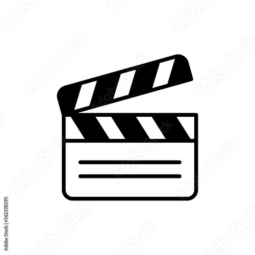 clapper icon vector symbol template