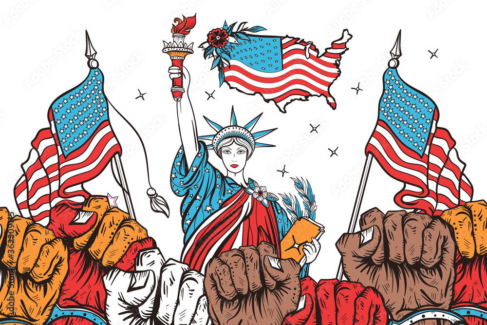 American patriotism sketch Stock Vector Image  Art  Alamy
