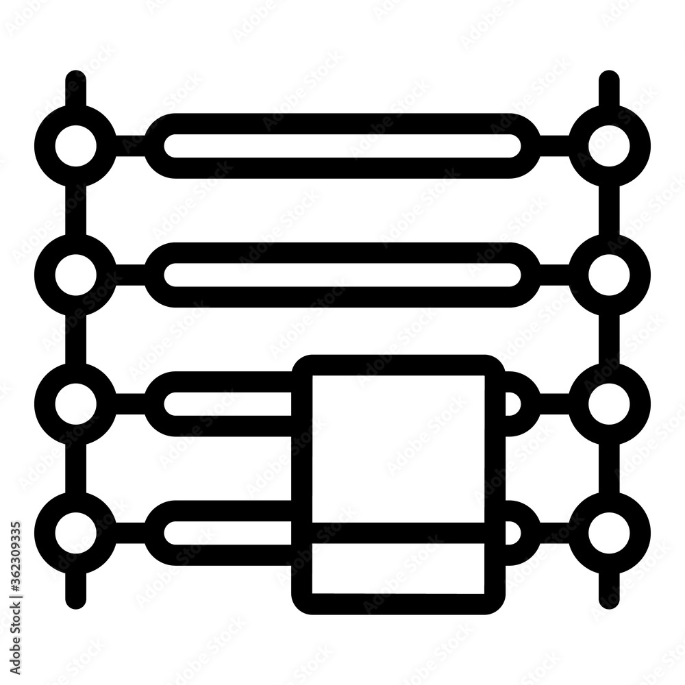 Towel dryer icon. Outline towel dryer vector icon for web design isolated on white background Towel dryer icon. Outline towel dryer vector icon for web design isolated on white background