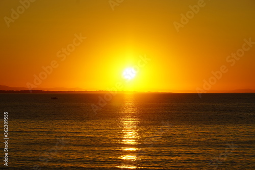 Beautiful sunrise in Thassos   a small beautiful island in Greece 