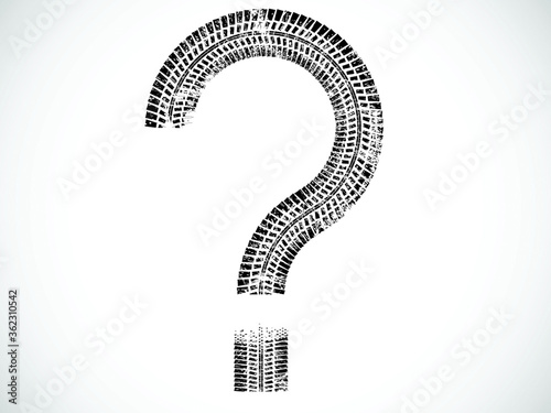 Grunge question mark . Vector .