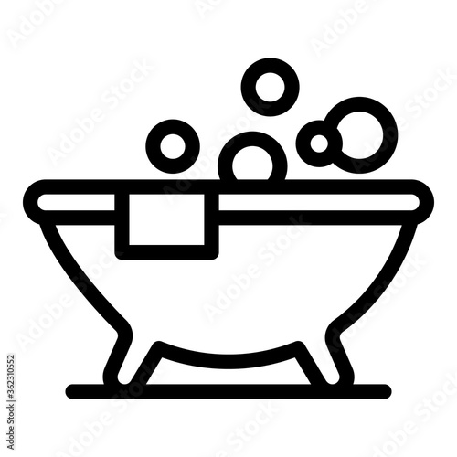 Luxury jacuzzi icon. Outline luxury jacuzzi vector icon for web design isolated on white background