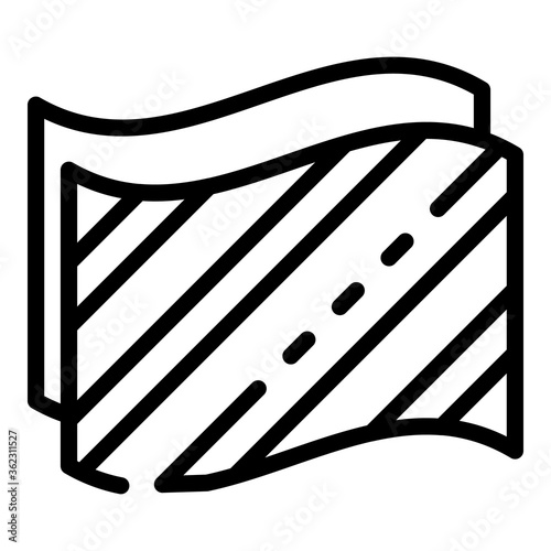 Insulation material icon. Outline insulation material vector icon for web design isolated on white background