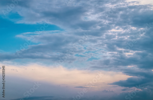 Purple sky of a warm summer sunset © konoplizkaya