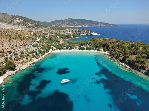 Fototapeta Naklejka Na Ścianę i Meble -  Thassos , a wonderful greek island seen from a drone