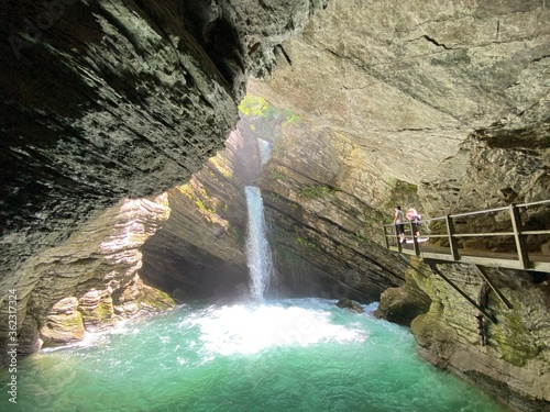 Thur Waterfalls or Thurwasserfälle oder Thurfälle (Thurfaelle or Thurfalle) on the Thur River and in the Obertoggenburg region, Unterwasser - Canton of St. Gallen, Switzerland (Schweiz) photo