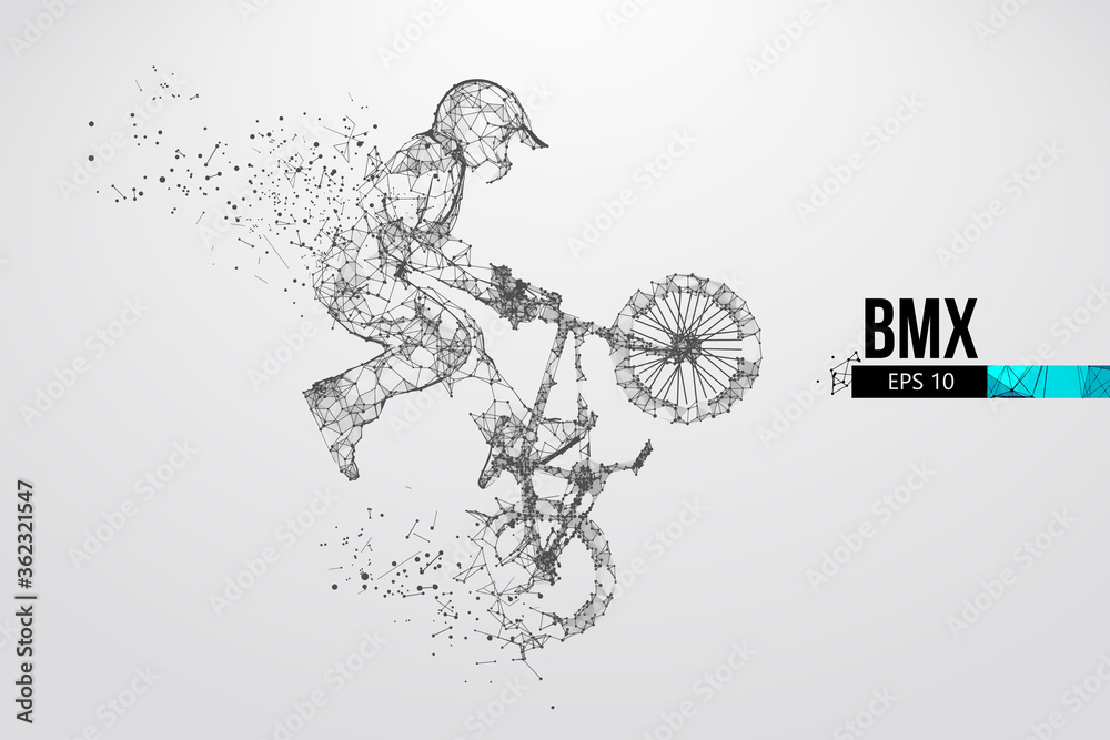 Silhouette of a BMX rider. Convenient organization of eps file. Background, text and basic elements on separate layers, color can be changed in one click. Vector illustration. Thanks for watching Silhouette of a BMX rider. Convenient organization of eps file. Background, text and basic elements on separate layers, color can be changed in one click. Vector illustration. Thanks for watching