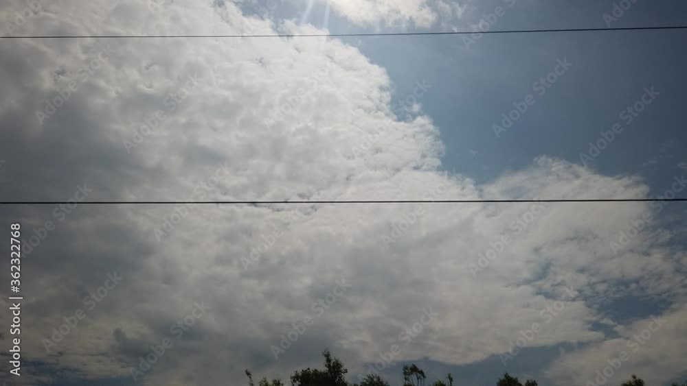 Wires over the railway road.