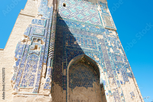 Detail of Ruins of Ak-Saray Palace in Shakhrisabz, Uzbekistan. It is part of the Historic Centre of Shakhrisyabz World Heritage Site. photo