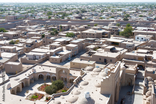 Ancient city of Itchan Kala in Khiva, Uzbekistan. Itchan Kala is Unesco World Heritage Site. photo