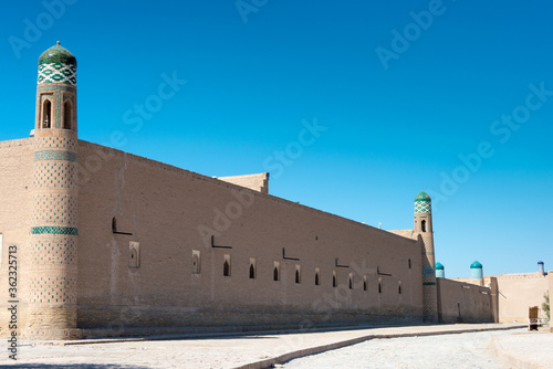 Ancient city of Itchan Kala in Khiva, Uzbekistan. Itchan Kala is Unesco World Heritage Site. photo