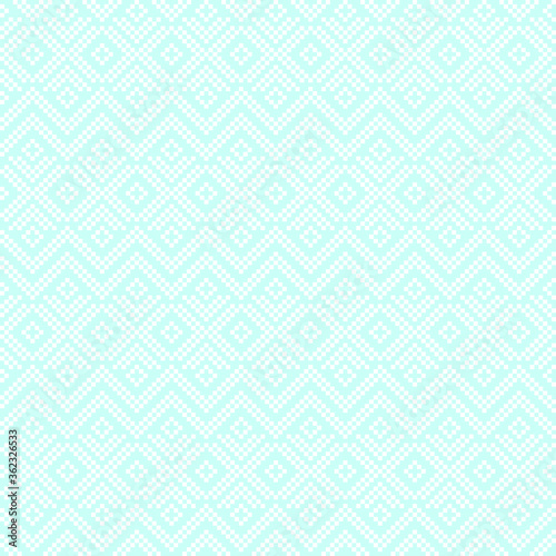 Sky Blue Christmas fair isle pattern background for fashion textiles, knitwear and graphics