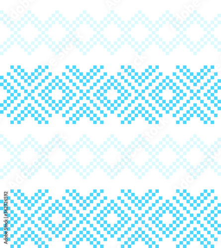 Sky Blue Christmas fair isle pattern background for fashion textiles, knitwear and graphics