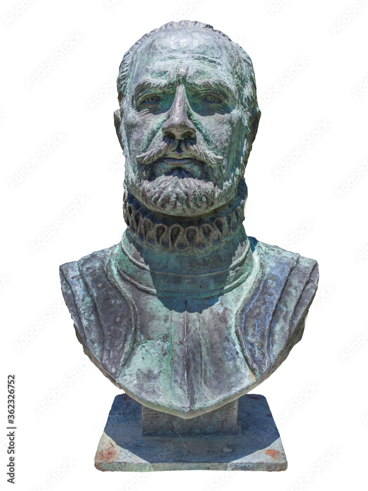 Nuflo or Nuno de Chaves bust, Spanish conquistador