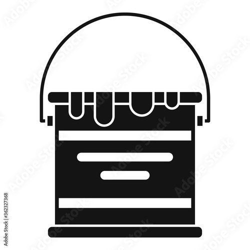 Reconstruction paint bucket icon. Simple illustration of reconstruction paint bucket vector icon for web design isolated on white background