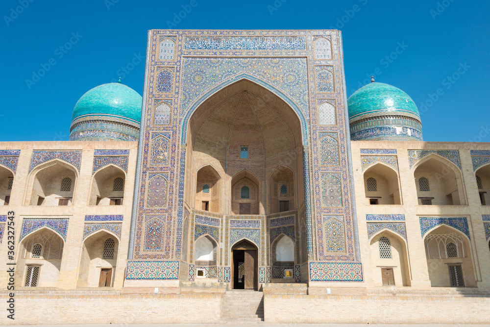 Miri Arab Madrasa in Bukhara, Uzbekistan. it is a part of the World Heritage Site Historic Centre of Bukhara.