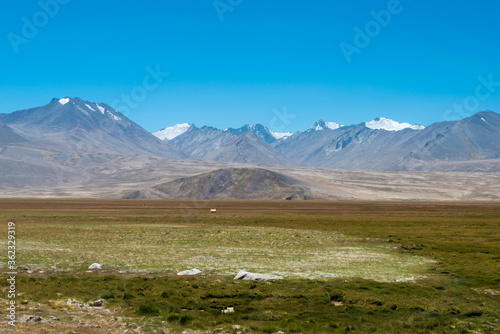 Pamir Mountains in Gorno-Badakhshan, Tajikistan. It is located in the World Heritage Site Tajik National Park (Mountains of the Pamirs).