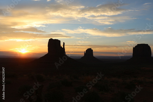 Sunrise at Monument Valley national park