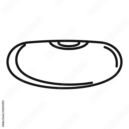 Cuisine kidney bean icon. Outline cuisine kidney bean vector icon for web design isolated on white background