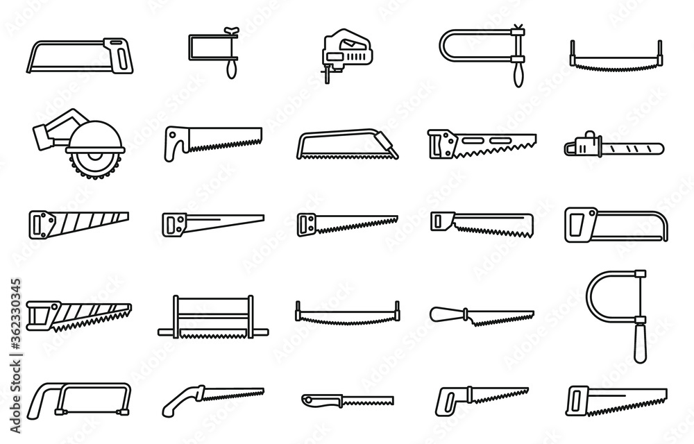 Fotografie Home saw icons set