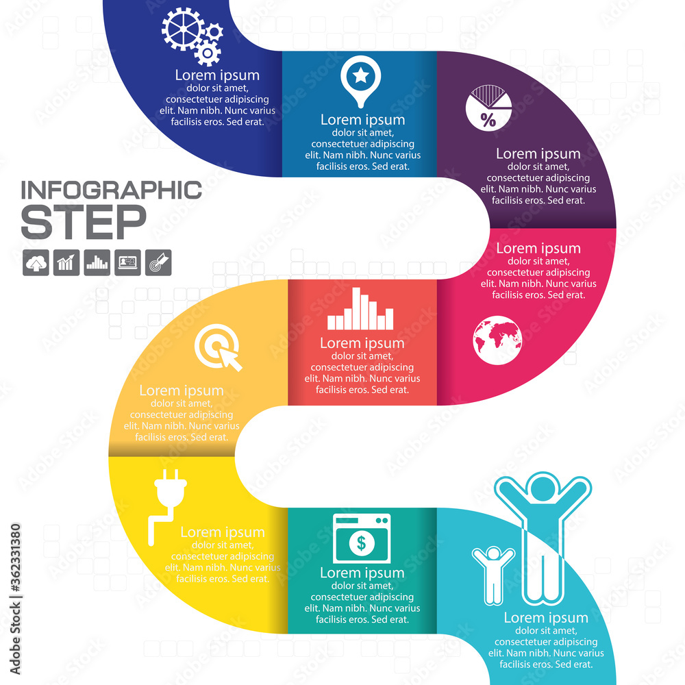 Infographic step for success business concept vector