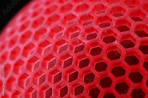SLA 3d printed hexagon pattern