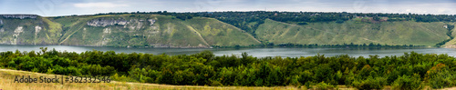 landscape of Dniester river, National Nature Park Podilski tovtry, Khmelnytsky region of Western Ukraine