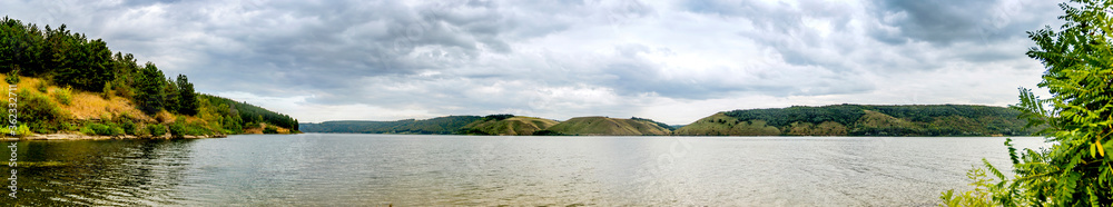 landscape of Dniester river, National Nature Park Podilski tovtry, Khmelnytsky region of Western Ukraine