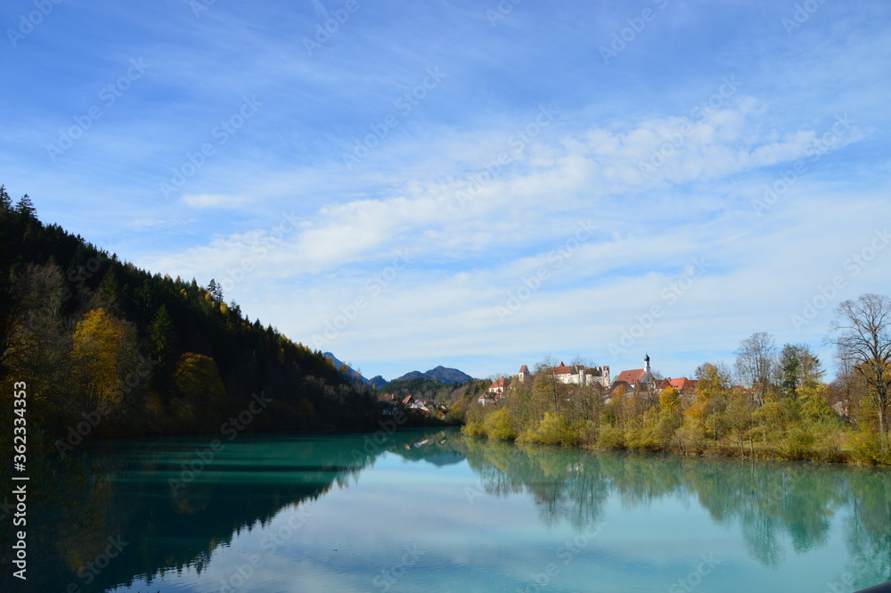 autumn landscape with lake in the mountains autumn landscape with lake in the mountains